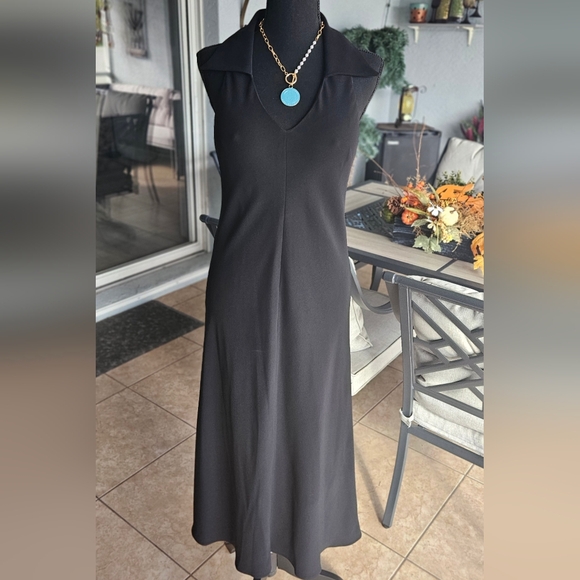 Jones New York Black Maxi Dress Size 12 - Picture 3 of 15